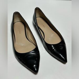 M. Gemi Black Patent Pointed Toe Flats  Ballet Womens Shoes Size 6.5 US 37 EUR